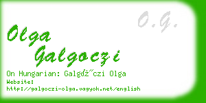 olga galgoczi business card